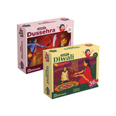 Diwali and Dussehra Jigsaw Puzzle Combo (Set of 2) - Fun & Learning Games for kids - Mittimate